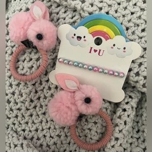 Easter bunny hair ties & bracelet